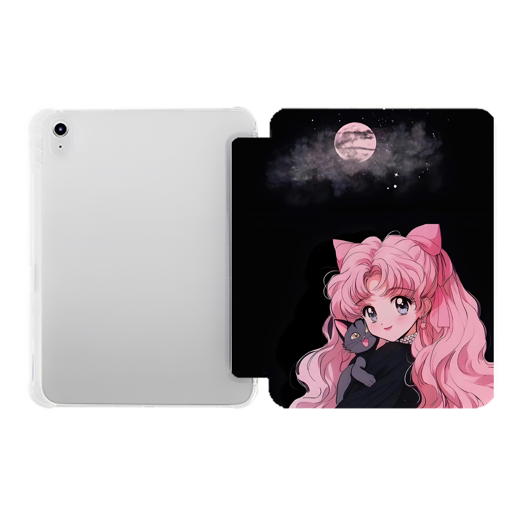（画像用） 美少女戦士セーラームーン Sailor Moon IPad ケース ペン収納付き 三つ折りスタンド PUレザー×シリコン 対応機種9.5/10.5/10.9インチ